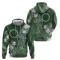 Sage Green Kuki Airani Tapakau Zip Hoodie Tribal Anchor Mix Tiare