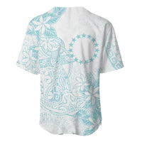 Turquoise Kuki Airani Tapakau Baseball Jersey Tribal Anchor Mix Tiare