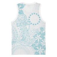 Turquoise Kuki Airani Tapakau Basketball Jersey Tribal Anchor Mix Tiare