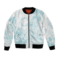 Turquoise Kuki Airani Tapakau Bomber Jacket Tribal Anchor Mix Tiare LT7 Unisex Turquoise - Polynesian Pride