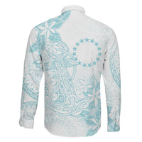 Turquoise Kuki Airani Tapakau Family Matching Off The Shoulder Long Sleeve Dress and Hawaiian Shirt Tribal Anchor Mix Tiare LT7 Son's Shirt Turquoise - Polynesian Pride