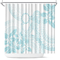 Turquoise Kuki Airani Tapakau Shower Curtain Tribal Anchor Mix Tiare