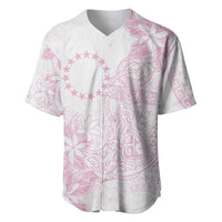 Candy Pink Kuki Airani Tapakau Baseball Jersey Tribal Anchor Mix Tiare