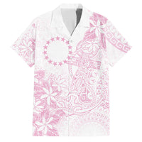 Candy Pink Kuki Airani Tapakau Family Matching Tank Maxi Dress and Hawaiian Shirt Tribal Anchor Mix Tiare LT7 Dad's Shirt - Short Sleeve Candy Pink - Polynesian Pride
