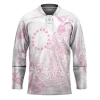 Candy Pink Kuki Airani Tapakau Hockey Jersey Tribal Anchor Mix Tiare LT7 Unisex Candy Pink - Polynesian Pride