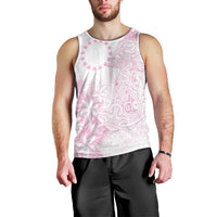 Candy Pink Kuki Airani Tapakau Men Tank Top Tribal Anchor Mix Tiare