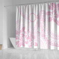Candy Pink Kuki Airani Tapakau Shower Curtain Tribal Anchor Mix Tiare