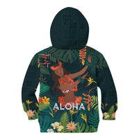 Hawaii Hula Girl Vintage Kid Hoodie Tropical Forest