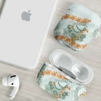 Hawaii Kaho'olawe Island Flowers Lei AirPods Case Silver Hinahina Kū Kahakai