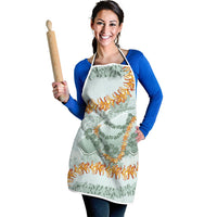 Hawaii Kaho'olawe Island Flowers Lei Apron Silver Hinahina Kū Kahakai
