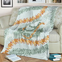 Hawaii Kaho'olawe Island Flowers Lei Blanket Silver Hinahina Kū Kahakai