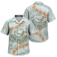 Hawaii Kaho'olawe Island Flowers Lei Family Matching Tank Maxi Dress and Hawaiian Shirt Silver Hinahina Kū Kahakai LT7 Son's Shirt Silver - Polynesian Pride