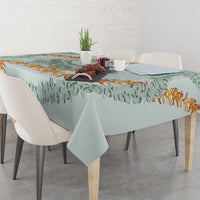 Hawaii Kaho'olawe Island Flowers Lei Tablecloth Silver Hinahina Kū Kahakai