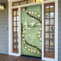 Hawaii Molokai Island Flowers Lei Door Cover Kukui Nut Mossy Green