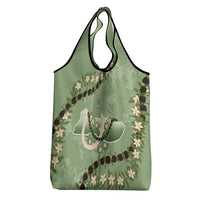 Hawaii Molokai Island Flowers Lei Grocery Bag Kukui Nut Mossy Green