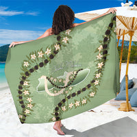 Hawaii Molokai Island Flowers Lei Sarong Kukui Nut Mossy Green