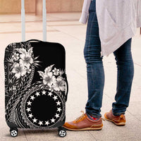 Kia Orana Cook Islands Luggage Cover Tiare and Stars LT7 Black - Polynesian Pride