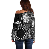 Kia Orana Cook Islands Off Shoulder Sweater Tiare and Stars