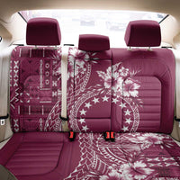 Kia Orana Cook Islands Back Car Seat Cover Tiare and Stars - Maroon