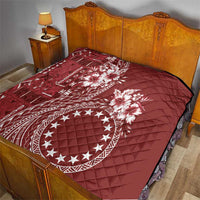Kia Orana Cook Islands Quilt Tiare and Stars - Scarlet LT7 - Polynesian Pride