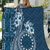 Kia Orana Cook Islands Quilt Tiare and Stars - Navy Blue LT7 Navy Blue - Polynesian Pride