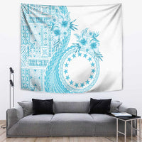 Kia Orana Cook Islands Tapestry Tiare and Stars - Turquoise LT7 Turquoise - Polynesian Pride
