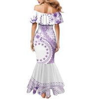 Kia Orana Cook Islands Mermaid Dress Tiare and Stars - Lavender