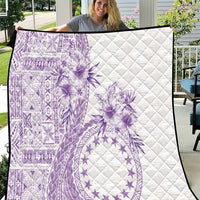 Kia Orana Cook Islands Quilt Tiare and Stars - Lavender LT7 Lavender - Polynesian Pride
