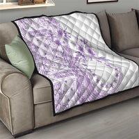 Kia Orana Cook Islands Quilt Tiare and Stars - Lavender LT7 - Polynesian Pride