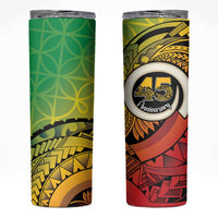 Vanuatu 45th Independence Anniversary Skinny Tumbler Ni-Van Sandroing - Polynesian Pride