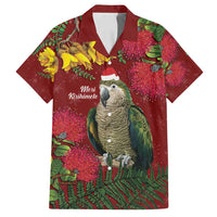 Kakapo Bird New Zealand Family Matching Tank Maxi Dress and Hawaiian Shirt Floral Christmas