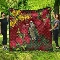 Kakapo Bird New Zealand Quilt Floral Christmas LT7 - Polynesian Pride