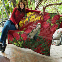 Kakapo Bird New Zealand Quilt Floral Christmas LT7 - Polynesian Pride