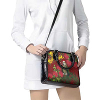 Kakapo Bird New Zealand Shoulder Handbag Floral Christmas