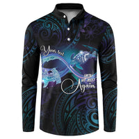 Polynesian Personalized Memorial Button Sweatshirt Oceanic Infinity Symbol - Until We Meet Again - Polynesian Pride