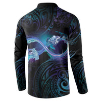 Polynesian Personalized Memorial Button Sweatshirt Oceanic Infinity Symbol - Until We Meet Again - Polynesian Pride