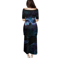 Polynesian Personalized Memorial Family Matching Puletasi and Hawaiian Shirt Oceanic Infinity Symbol - Until We Meet Again - Polynesian Pride