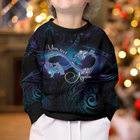 Polynesian Personalized Memorial Kid Ugly Christmas Sweater Oceanic Infinity Symbol - Until We Meet Again - Polynesian Pride