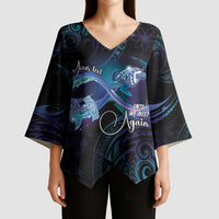 Polynesian Personalized Memorial Kimono Sleeve Blouse Oceanic Infinity Symbol - Until We Meet Again - Polynesian Pride