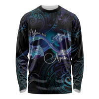Polynesian Personalized Memorial Long Sleeve Shirt Oceanic Infinity Symbol - Until We Meet Again - Polynesian Pride