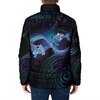Polynesian Personalized Memorial Padded Jacket Oceanic Infinity Symbol - Until We Meet Again - Polynesian Pride