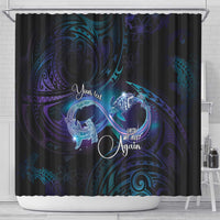 Polynesian Personalized Memorial Shower Curtain Oceanic Infinity Symbol - Until We Meet Again - Polynesian Pride