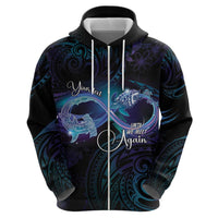 Polynesian Personalized Memorial Zip Hoodie Oceanic Infinity Symbol - Until We Meet Again - Polynesian Pride