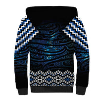New Zealand Matariki Sherpa Hoodie Galaxy Styled Taniko