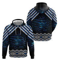 New Zealand Matariki Zip Hoodie Galaxy Styled Taniko