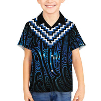 New Zealand Matariki Family Matching Tank Maxi Dress and Hawaiian Shirt Galaxy Poutama Motifs