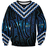 New Zealand Matariki Sweatshirt Galaxy Poutama Motifs