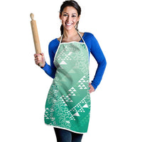 Hawaii Jade Green Kapa Apron Vintage 'Ohe Kāpala Motifs Mix Plumeria Leis LT7 - Polynesian Pride