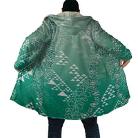 Hawaii Jade Green Kapa Cloak Vintage 'Ohe Kāpala Motifs Mix Plumeria Leis LT7 - Polynesian Pride