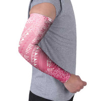 Hawaii Rose Pink Kapa Arm Sleeves Vintage 'Ohe Kāpala Motifs Mix Plumeria Leis